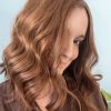 Volumateur capillaire en cheveux naturels roux, Sunset, 43 cm