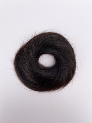 Hairbun châtain foncé
