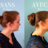 Chignon sans et avec hairbun