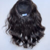 Volumateur capillaire Katie chatain foncé ondulé pour alopécie, cheveux fins et clairsemés. Solution perte de cheveux.