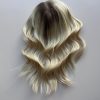 Volumateur capillaire en cheveux naturels blonds polaires pour alopécie androgénétique, chute de cheveux, cuir chevelu clairsemé.
