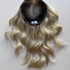 Volumateur capillaire en cheveux naturels blonds polaires pour alopécie androgénétique, chute de cheveux, cuir chevelu clairsemé.