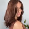 Perruque Kate en cheveux européens vierges. Idéale pour alopécie totale, androgénétique, cheveux fins et clairsemés.