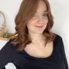 Perruque rousse en cheveux naturels pour alopécie, perte de cheveux, cheveux fins et clairsemés.
