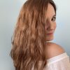Volumateur capillaire en cheveux naturels européens ondulés pour alopécie ou chute de cheveux et perte de densité.