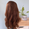Volumateur capillaire en cheveux européens auburn vierges pour alopécie androgénétique, cheveux fins et clairsemés. Solution chute de cheveux.