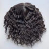 Volumateur capillaire en cheveux naturels chatain foncés pour alopécie, chute de cheveux. Solution cheveux clairsemés.