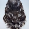 Volumateur capillaire Katie chatain foncé ondulé pour alopécie, cheveux fins et clairsemés. Solution perte de cheveux.